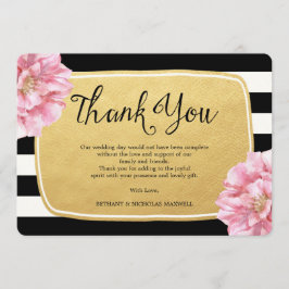 フローラシック写真サンキューカード/金ゴールド サンキューカード