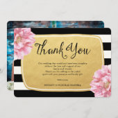 フローラシック写真サンキューカード/金ゴールド サンキューカード (正面/裏面)