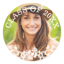 フローラシック卒業クラス封筒用シール