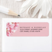 フローラシック差出人住所ラベル/ピンク ラベル (インサイチュ)