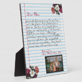 フローラシック手書きラブレターmomメッセージ フォトプラーク (側面)