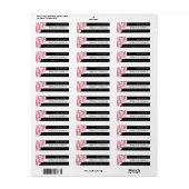 フローラシック日付の保存差出人住所ラベル ラベル (フルシート)