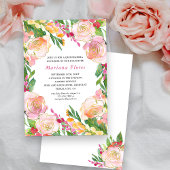 フローラシック枠ピンク&金ゴールドキンセアニェラ 招待状