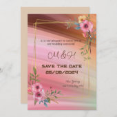 フローラシック結婚式招待状 招待状 (正面/裏面)