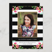 フローラシック | 卒業招待状 招待状 (正面/裏面)