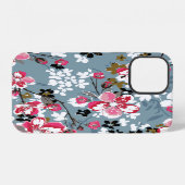 フローラシック：小さな花の背景 iPhoneケース (裏面横)