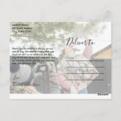 フローラシックOUR初めてのクリスマス4フォトコラージュ ポストカード (裏面)