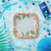 フローラシトラスブライダルシャワー紙プレート ペーパープレート (パーティー)