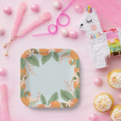 フローラシトラスブライダルシャワー紙プレート ペーパープレート (パーティー)