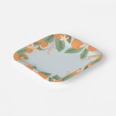 フローラシトラスブライダルシャワー紙プレート ペーパープレート (傾斜あり)