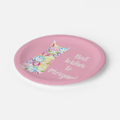 フローラシフトドレスパーソナライズされたパーティープレート ペーパープレート (アングル)