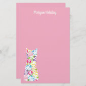 フローラシフトドレスパーソナライズされた文具 (正面/裏面)