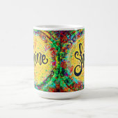 フローラシャインかわいらし感動的おもしろい黄 コーヒーマグカップ (中央)