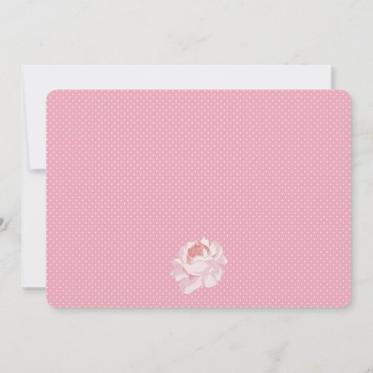フローラシャビーシックな赤ちゃんシャワー招待状 招待状 (裏面)