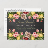 フローラシャルボードブライダルシャワーレシピカード ポストカード (正面/裏面)