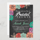 フローラシャルボードブライダルシャワー招待 招待状 (正面/裏面)