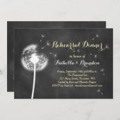 フローラシャルボードリハーサルディナー招待状(黄色) 招待状 (正面/裏面)