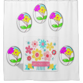 フローラシャワーカーテン シャワーカーテン (正面)