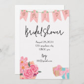 フローラシャワー招待 招待状 (正面/裏面)