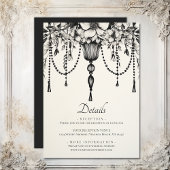 フローラシャンデリア結婚白黒詳細 エンクロージャーカード