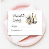 フローラシャンパンブライダルシャワーレシピ注 エンクロージャーカード