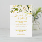 フローラシャンパンブランチ&バブリーブライダルシャワー 箔招待状 (立ち正面)