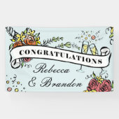 フローラシャンパンマイルストーンおめでとう 横断幕 (横)