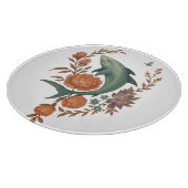 フローラシャーク調和-自然&海フュージョンアート カッティングボード (角)