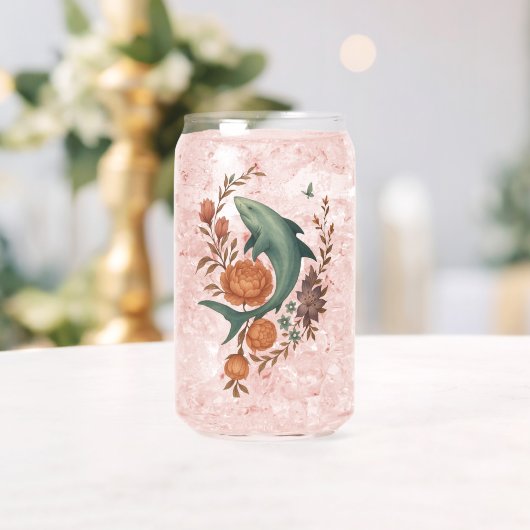 フローラシャーク調和-自然&海フュージョンアート ガラス缶 (インサイチュ (ウェディング))