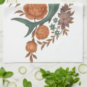 フローラシャーク調和-自然&海フュージョンアート キッチンタオル (折り畳み)