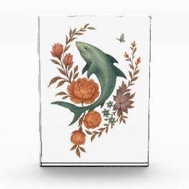 フローラシャーク調和-自然&海フュージョンアート フォトブロック