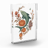 フローラシャーク調和-自然&海フュージョンアート フォトブロック (左)