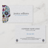 フローラシュガースカルとピンクダイヤモンド 名刺 (正面/裏面)