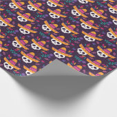 フローラシュガースカルウィズソンブレロ ラッピングペーパー (角)