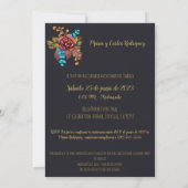 フローラシュガースカルキンセアニェラ誕生日 スペインの 招待状 (裏面)