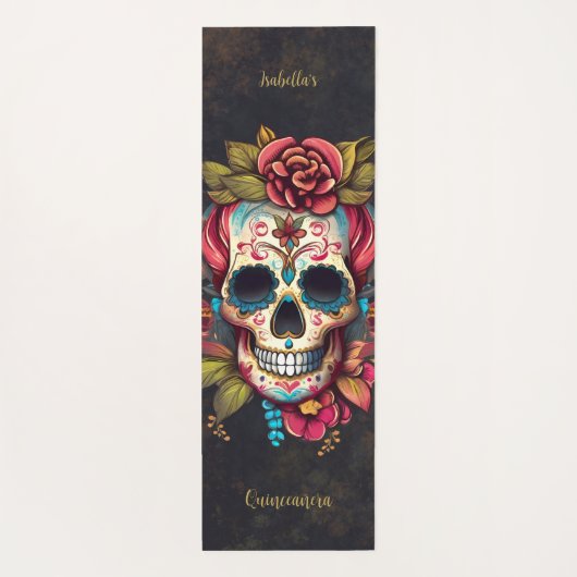 フローラシュガースカルキンセアニェラ誕生日 ヨガマット (裏面)