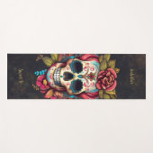 フローラシュガースカルスウィート16誕生日 ヨガマット (正面(横))