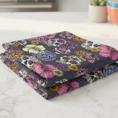 フローラシュガースカルズディアデロスムエルトス キッチンタオル