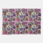 フローラシュガースカルズディアデロスムエルトス キッチンタオル (横)