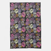 フローラシュガースカルズディアデロスムエルトス キッチンタオル (縦)