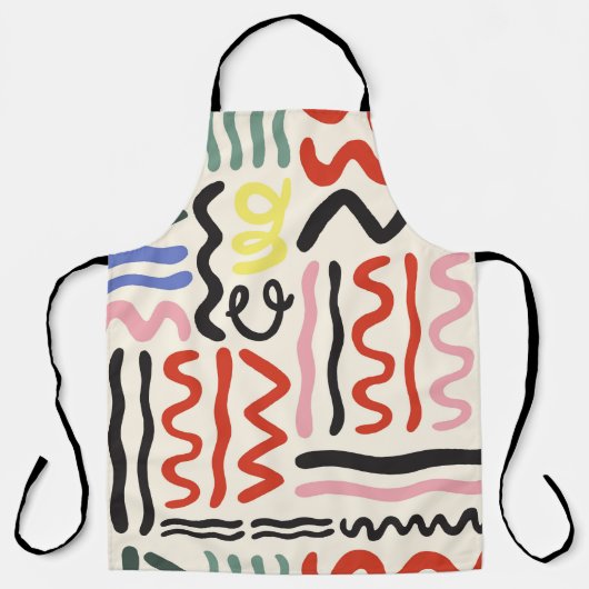 フローラショール：正方形ペイズリーオーナメント エプロン (正面)