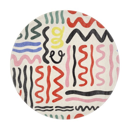 フローラショール：正方形ペイズリーオーナメント カッティングボード (正面)