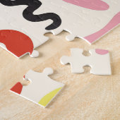 フローラショール：正方形ペイズリーオーナメント ジグソーパズル (側面)