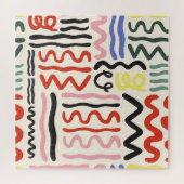 フローラショール：正方形ペイズリーオーナメント ジグソーパズル (横)