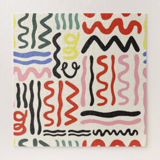 フローラショール：正方形ペイズリーオーナメント ジグソーパズル