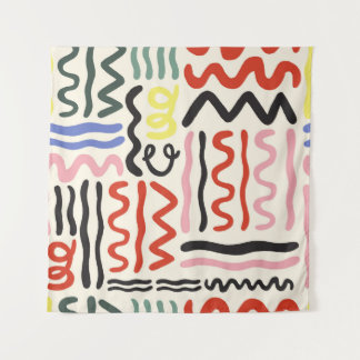 フローラショール：正方形ペイズリーオーナメント タペストリー