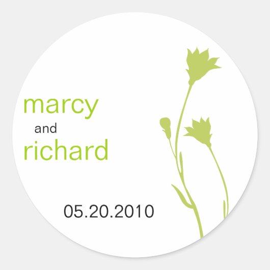 フローラシルエットシール ラウンドシール (正面)