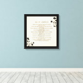 フローラシルエット「とにかく行う」 キャンバスプリント (インサイチュ (ウッドフロア))