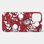 フローラシルエット、カラフル植物模様。 Case-Mate iPhoneケース (裏面 (横))