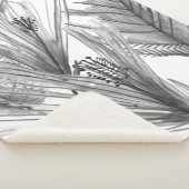 フローラシルエット – グレー シェルパブランケット (3/4)